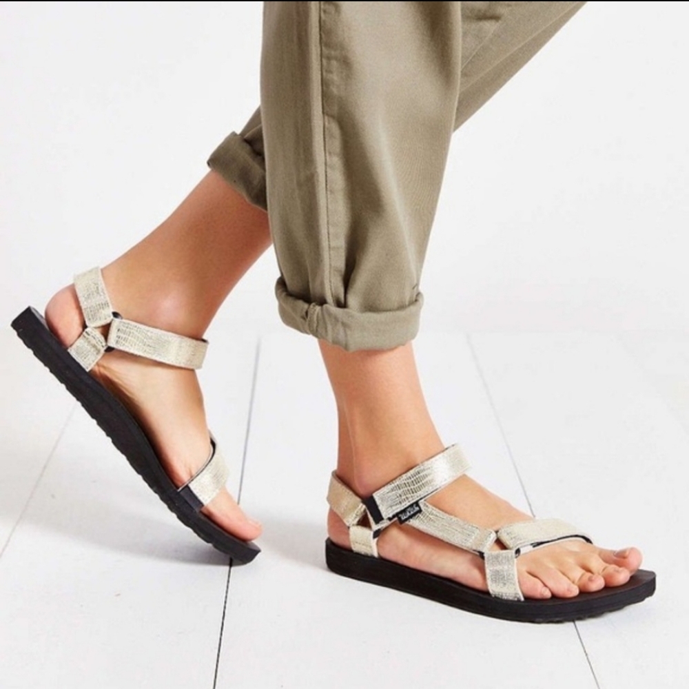 Teva gold/silver sandals